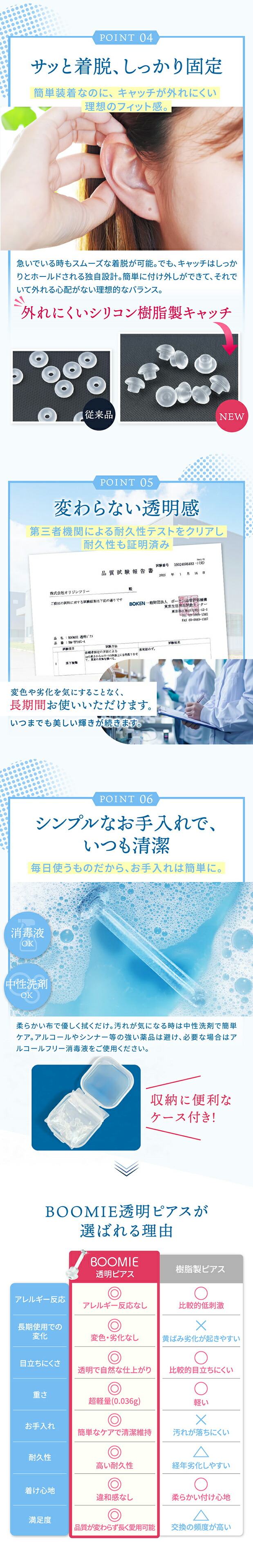 透明ピアス